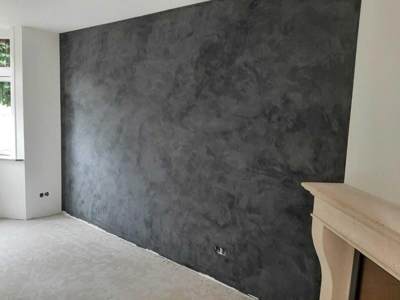 stucco mat op de wand